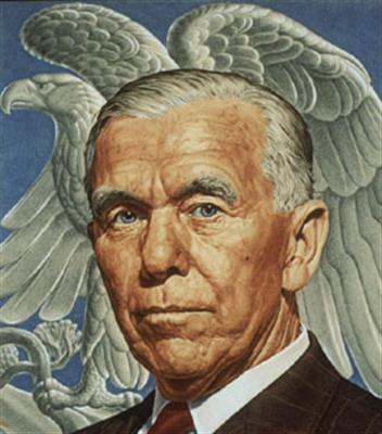 战后美国第一任国务卿马歇尔肖像