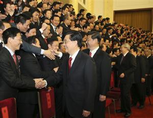 胡锦涛习近平等亲切会见十八大代表