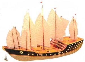 郑和船队帆船复原模型图