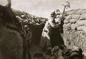 第一次世界大战-堑壕中的士兵