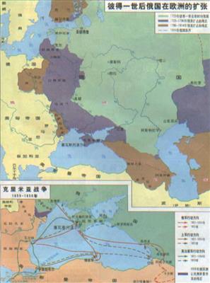 彼得一世后俄国在欧洲的扩张