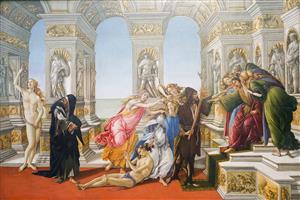 文艺复兴时期的绘画《诽谤者》（佛罗伦萨，桑德罗·波提切利，1494-1495年创作）