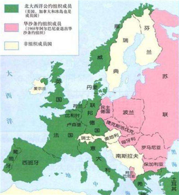 冷战时欧洲格局图