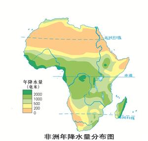 P8 非洲年降水量分布